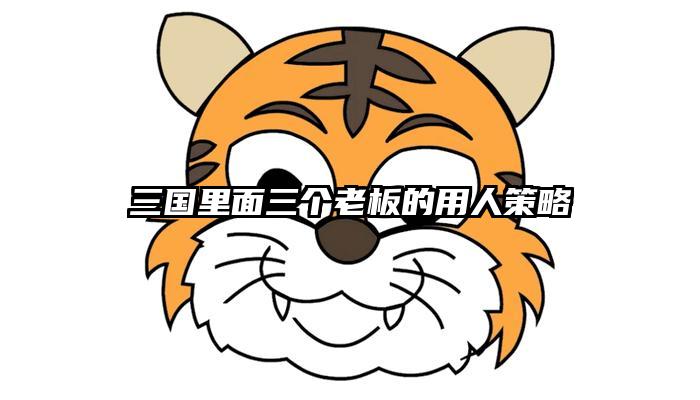 三国里面三个老板的用人策略