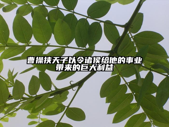 曹操挟天子以令诸侯给他的事业带来的巨大利益