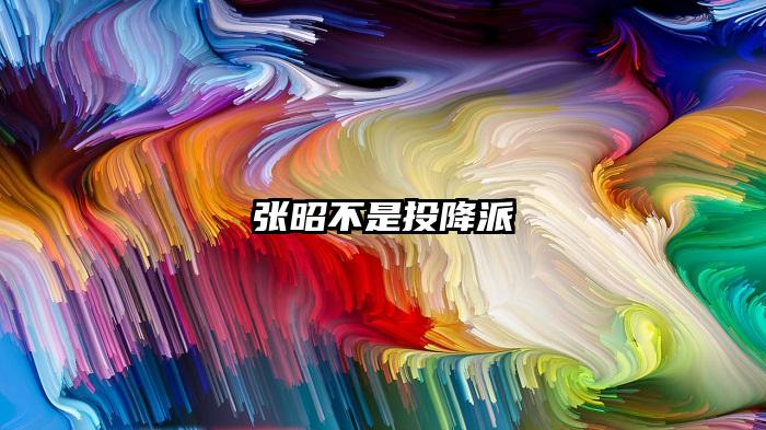 张昭不是投降派