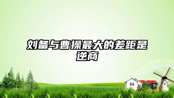 刘备与曹操最大的差距是逆商