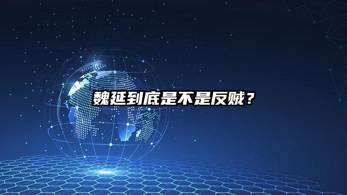 魏延到底是不是反贼？