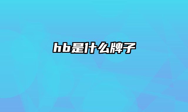 hb是什么牌子