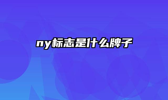 ny标志是什么牌子