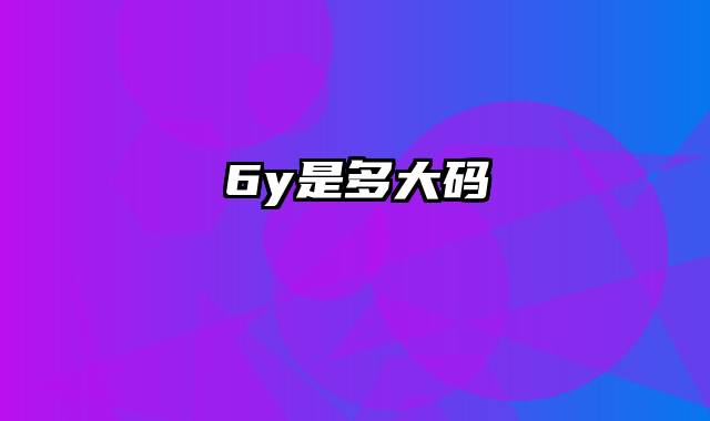 6y是多大码