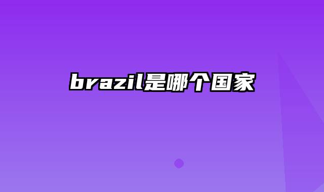 brazil是哪个国家