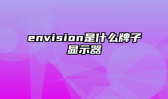 envision是什么牌子显示器