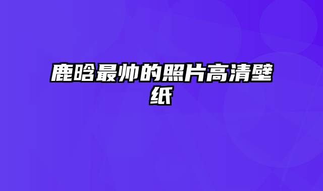 鹿晗最帅的照片高清壁纸