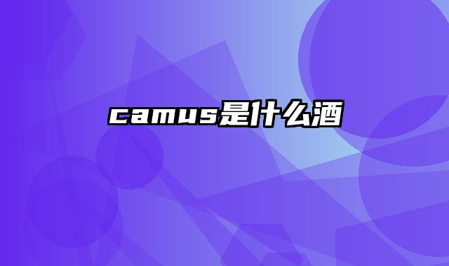 camus是什么酒