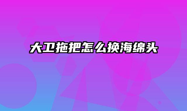 大卫拖把怎么换海绵头