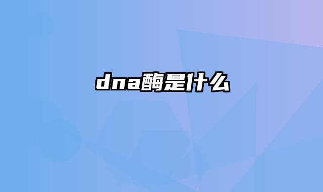 dna酶是什么