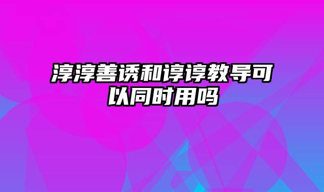 淳淳善诱和谆谆教导可以同时用吗