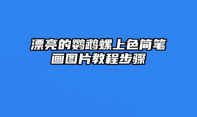 漂亮的鹦鹉螺上色简笔画图片教程步骤