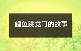 鲤鱼跳龙门的故事