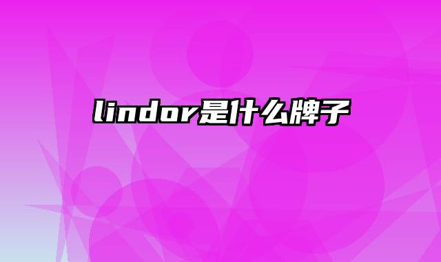 lindor是什么牌子