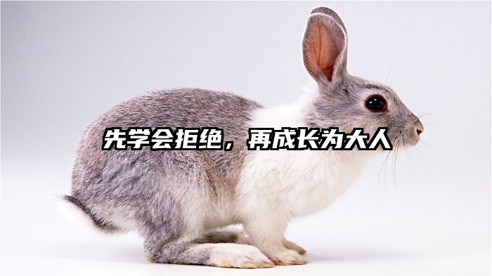 先学会拒绝，再成长为大人